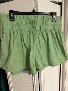 JoyLab Light Green Athletic Shorts with Smocked Waist